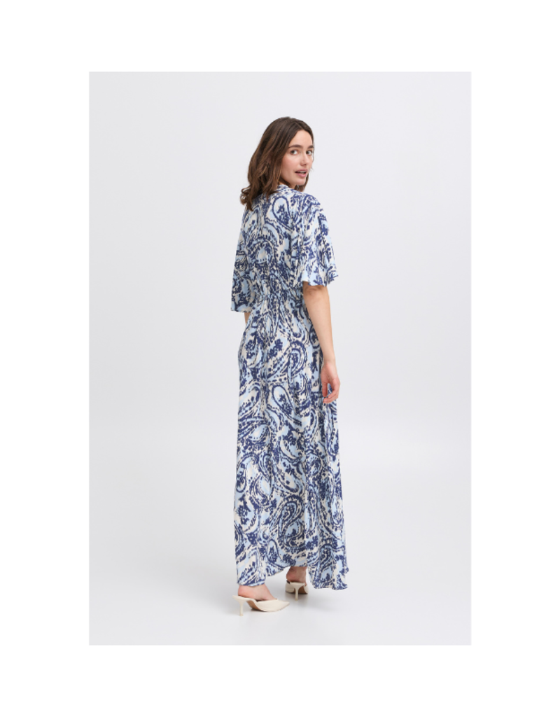 b.young Joella Maxi Dress in Blue Paisley by b.young