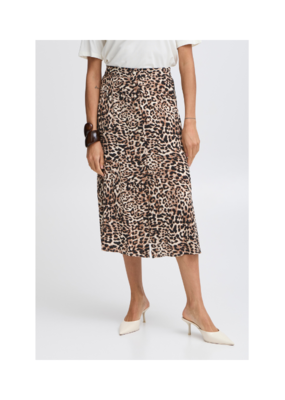 b.young Joella Midi Skirt in Birch Leopard by b.young