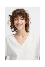 b.young Falakka V-Neck Top in Marshmallow by b.young