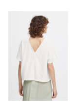 b.young Falakka V-Neck Top in Marshmallow by b.young