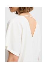 b.young Falakka V-Neck Top in Marshmallow by b.young