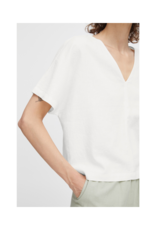 b.young Falakka V-Neck Top in Marshmallow by b.young