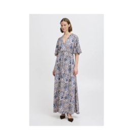 b.young Hilly Dress in Blue Paisley Mix by b.young