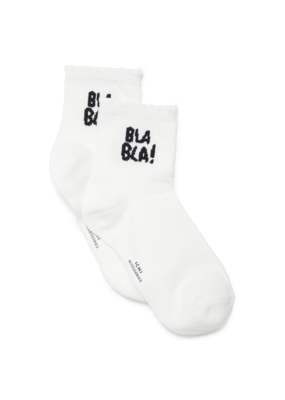 ICHI Bianca Cloud Dancer Socks in Black by ICHI