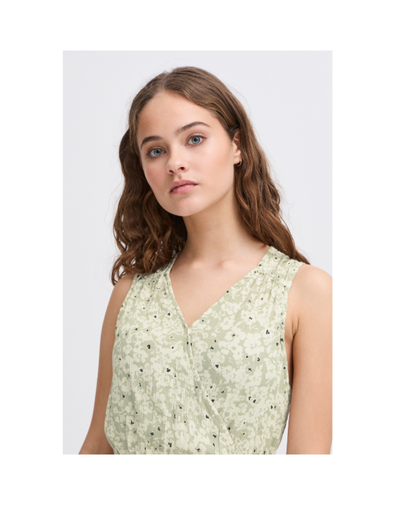 ICHI Marrakech Sleeveless Dress in Tea Dottet Flower by ICHI