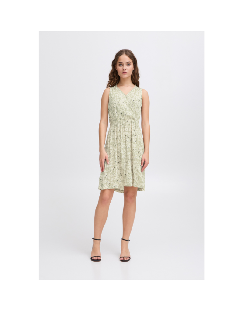ICHI Marrakech Sleeveless Dress in Tea Dottet Flower by ICHI