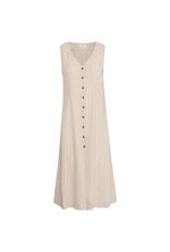b.young Falakka Button Dress in Hummus Stripe by b.young