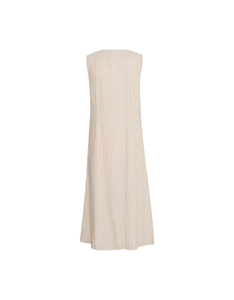 b.young Falakka Button Dress in Hummus Stripe by b.young