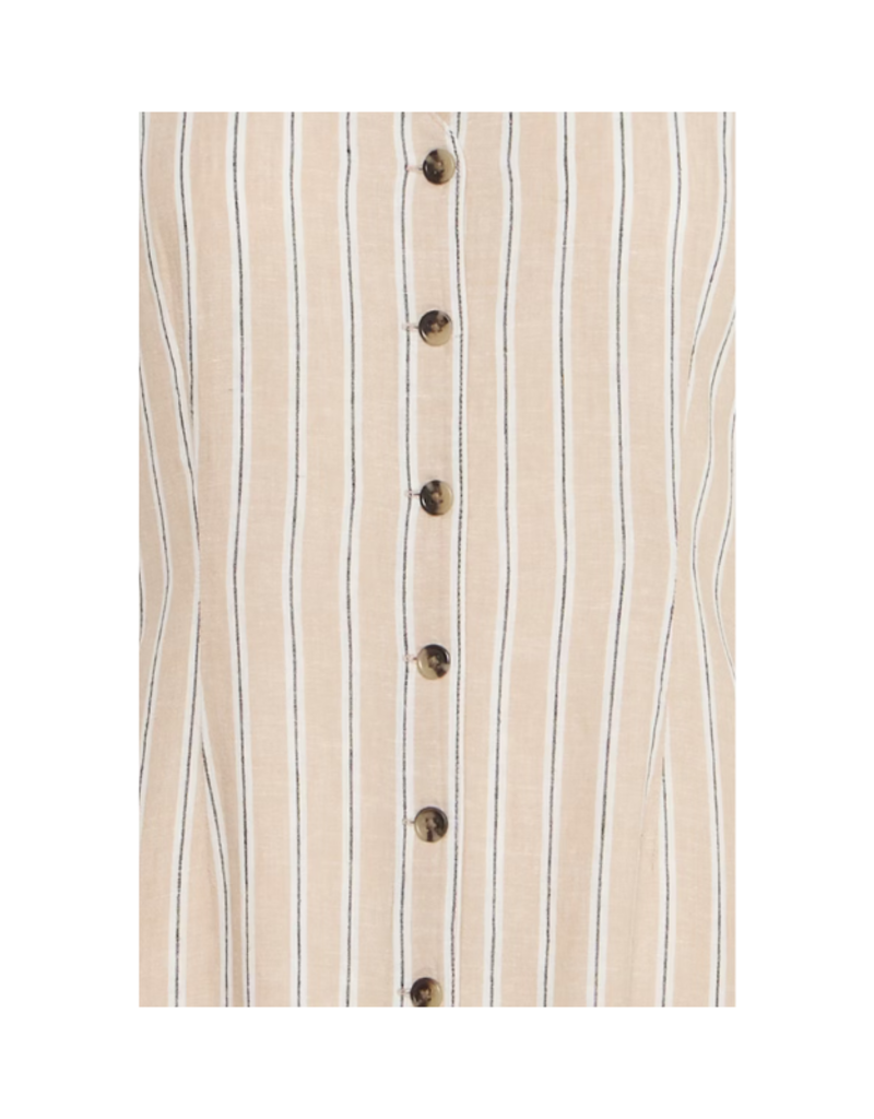 b.young Falakka Button Dress in Hummus Stripe by b.young