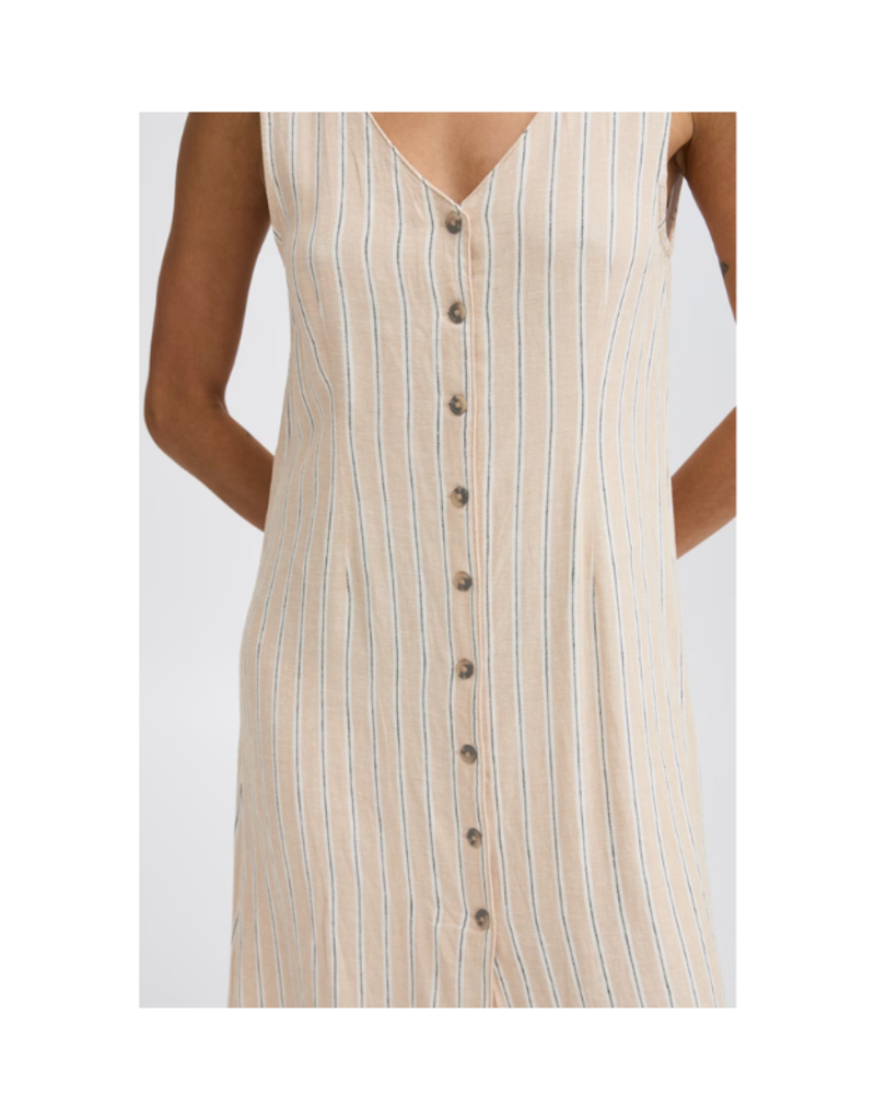 b.young Falakka Button Dress in Hummus Stripe by b.young