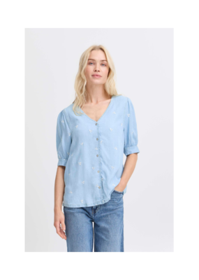 b.young Kosmo Shirt in Light Blue Denim by b.young