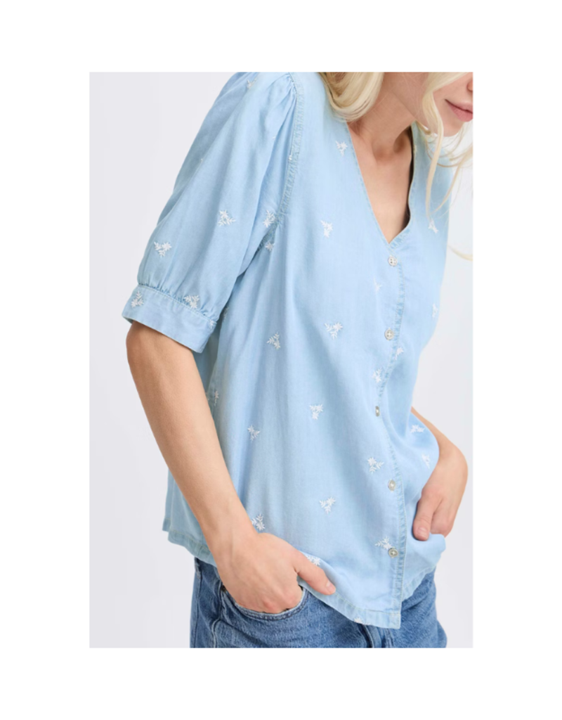b.young Kosmo Shirt in Light Blue Denim by b.young