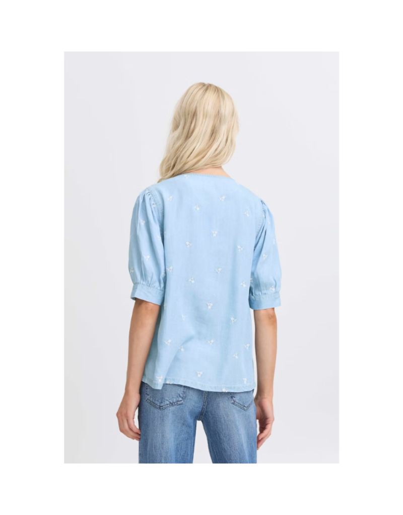 b.young Kosmo Shirt in Light Blue Denim by b.young