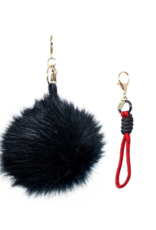 Jane The Brand The Buffy Bag Charm  - Black Pom + Cord