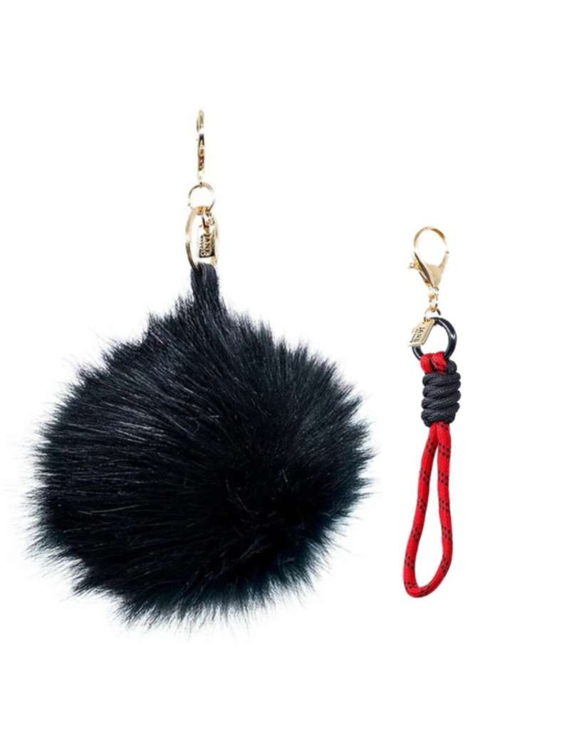 Jane The Brand The Buffy Bag Charm  - Black Pom + Cord