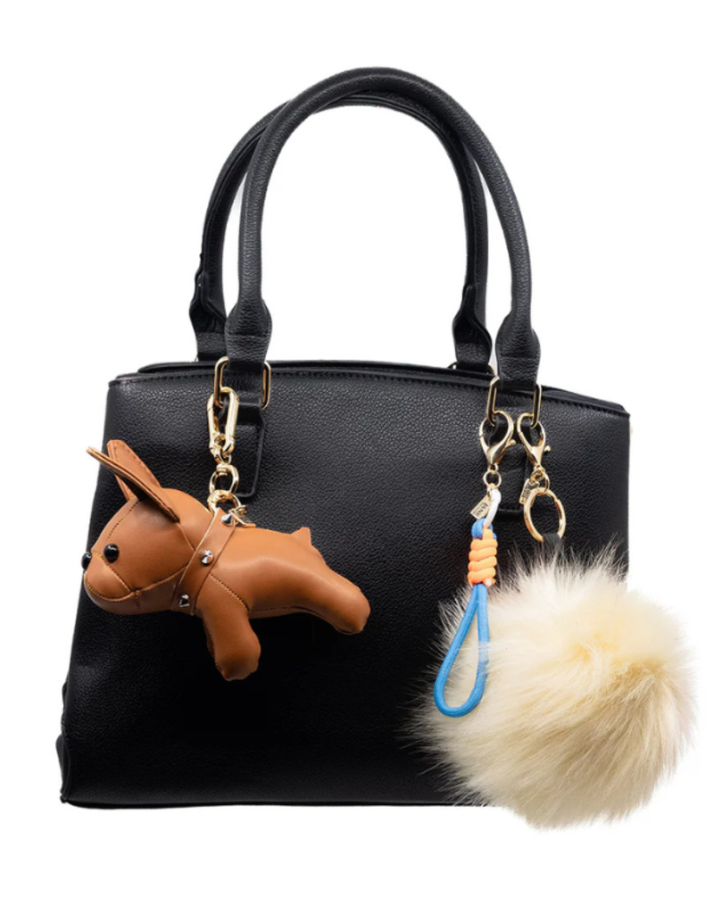 Jane The Brand The Buffy Bag Charm  - Cream Pom + Cord