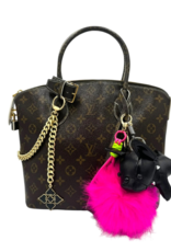 Jane The Brand The Buffy Bag Charm  - Hot Pink Pom + Cord