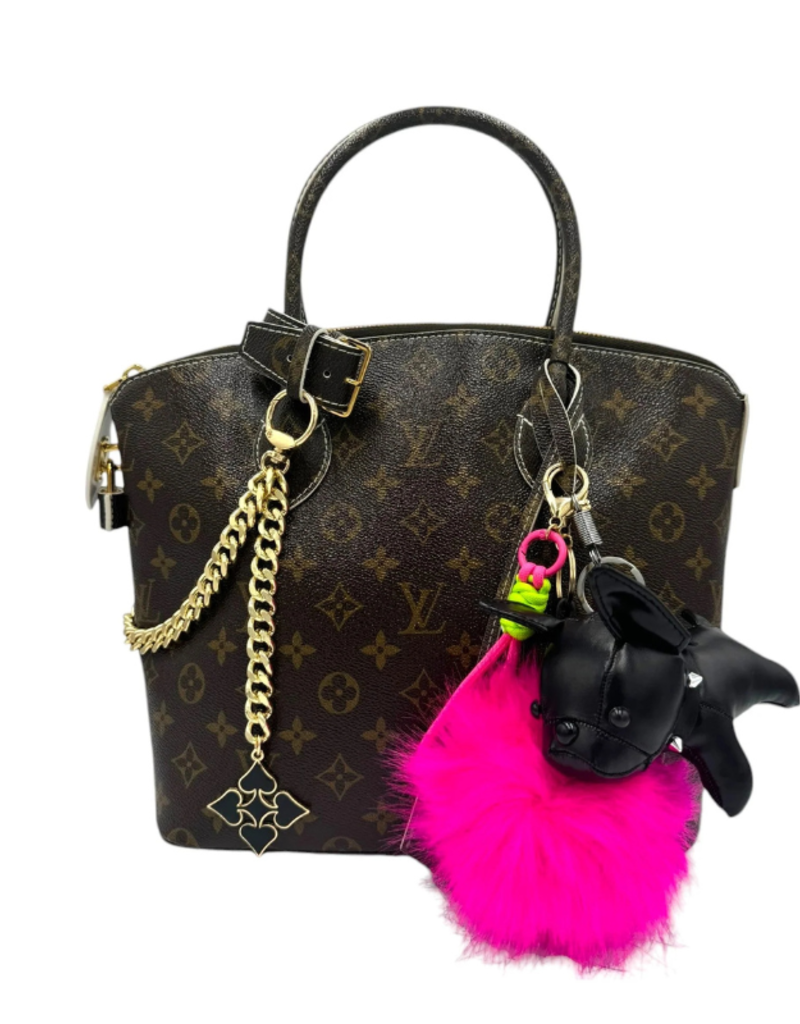 Jane The Brand The Buffy Bag Charm  - Hot Pink Pom + Cord