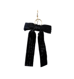 Jane The Brand The Rachel Bag Charm  - Black Beaded Bow