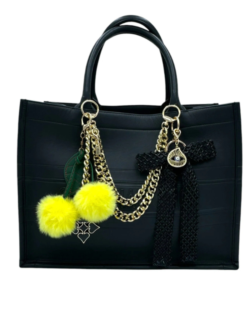 Jane The Brand The Rachel Bag Charm - Yellow Cherries