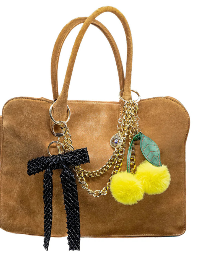 Jane The Brand The Rachel Bag Charm - Yellow Cherries