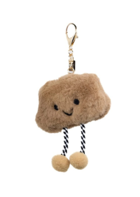Jane The Brand The Phoebe Bag Charm  - Brown Cloud Plush