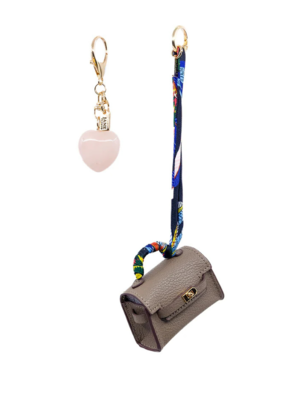 Jane The Brand The Dellacort Bag Charm  - Mini Birkin Putty + Heart