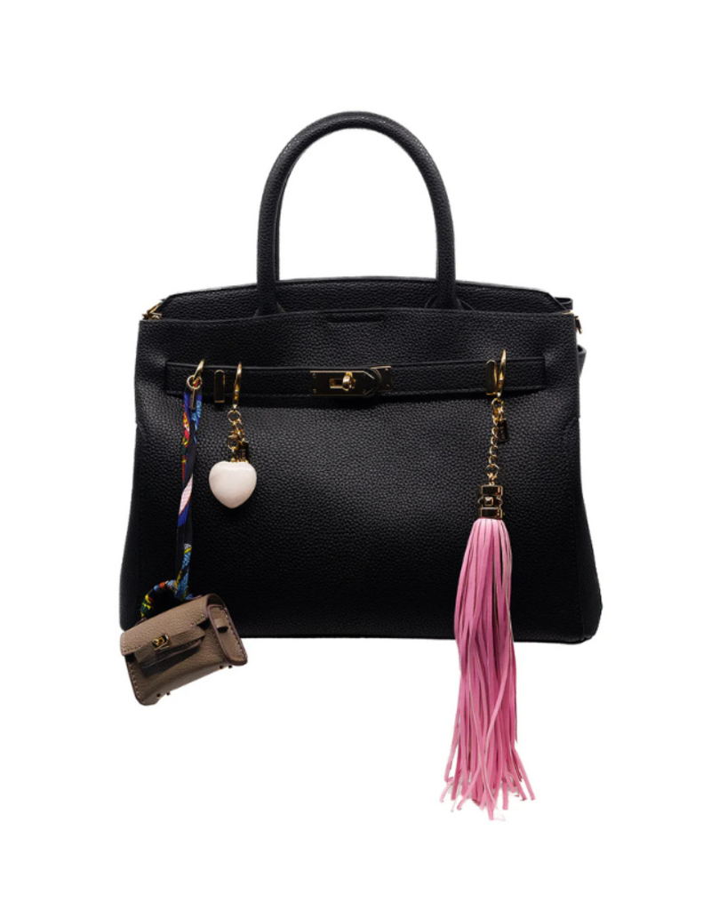 Jane The Brand The Dellacort Bag Charm  - Mini Birkin Putty + Heart