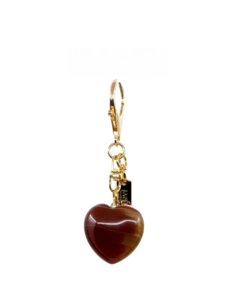 Jane The Brand The Dellacort Bag Charm  - Mini Birkin Orange + Heart