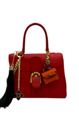 Jane The Brand The Dellacort Bag Charm  - Mini Birkin Orange + Heart