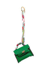 Jane The Brand The Dellacort Bag Charm  - Mini Birkin Green + Heart