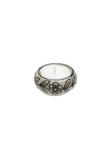 Black Flower Tealight Holder
