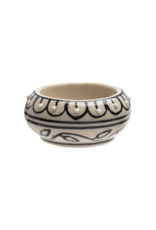 Black Scallops Tealight Holder