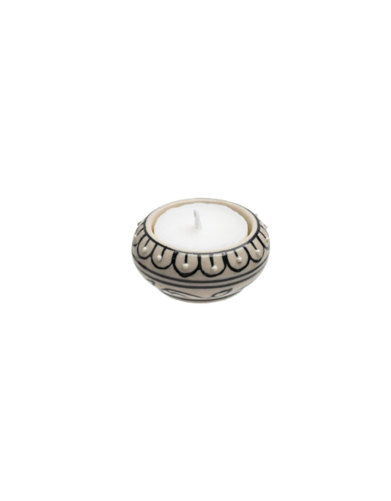 Black Scallops Tealight Holder