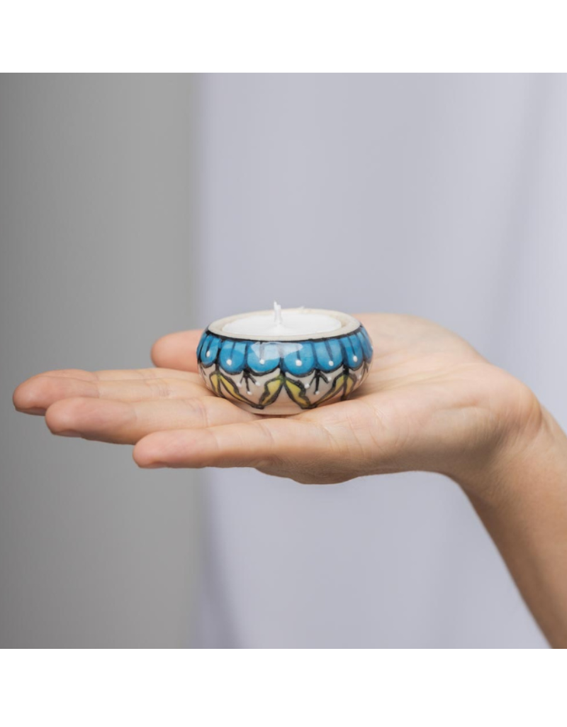 Blue & Yellow Tealight Holder