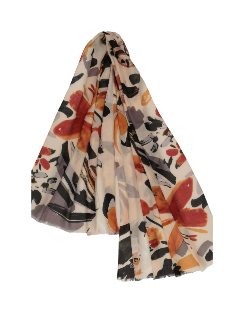 v. Fraas Wild Flower Scarf in Cashew by Fraas