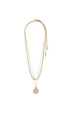 PILGRIM Nomad Coin Necklace in Gold by Pilgrim
