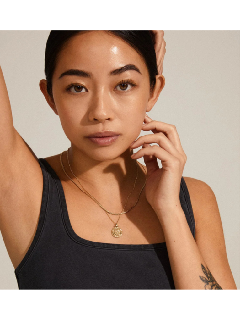 PILGRIM Nomad Coin Necklace in Gold by Pilgrim
