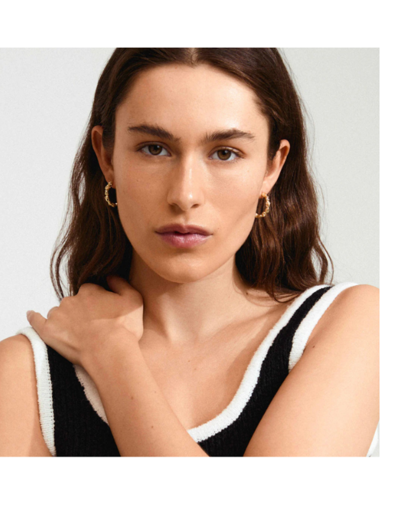 PILGRIM Tide Hoop Earrings in Gold by Pilgrim