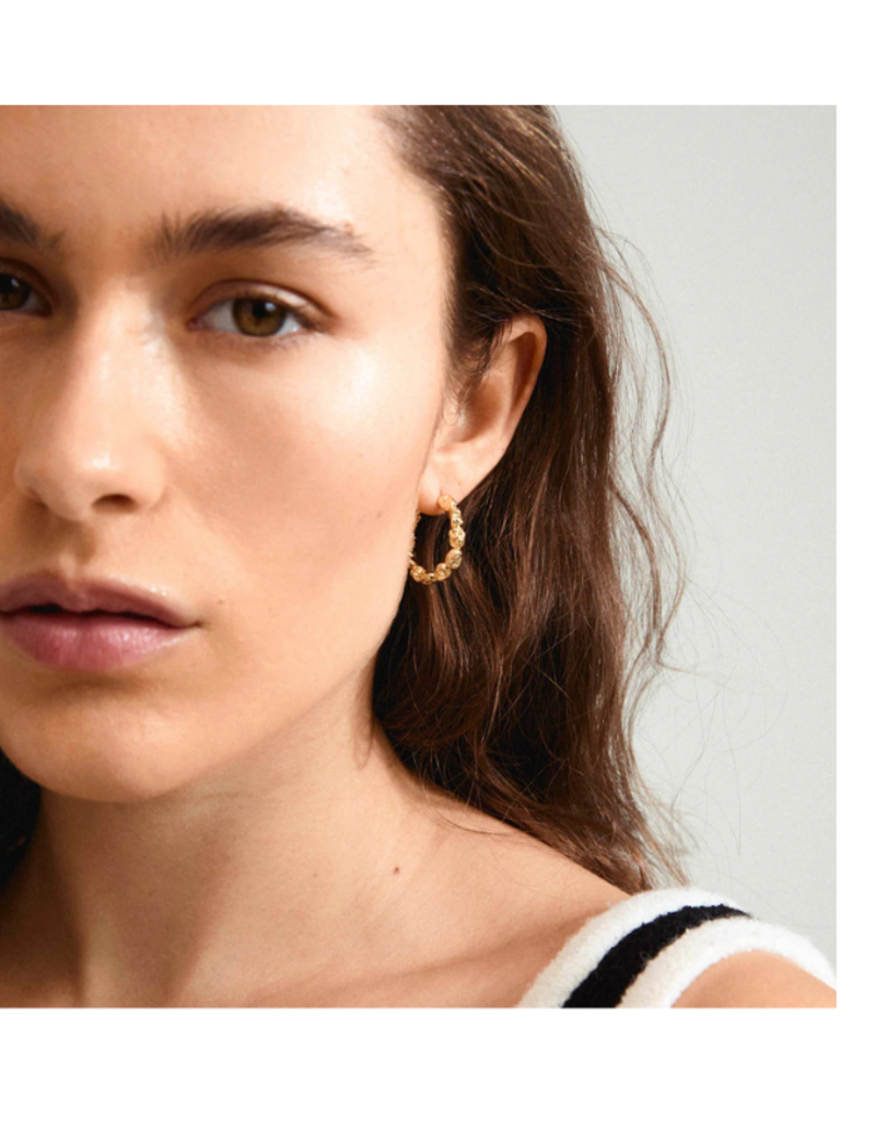 PILGRIM Tide Hoop Earrings in Gold by Pilgrim
