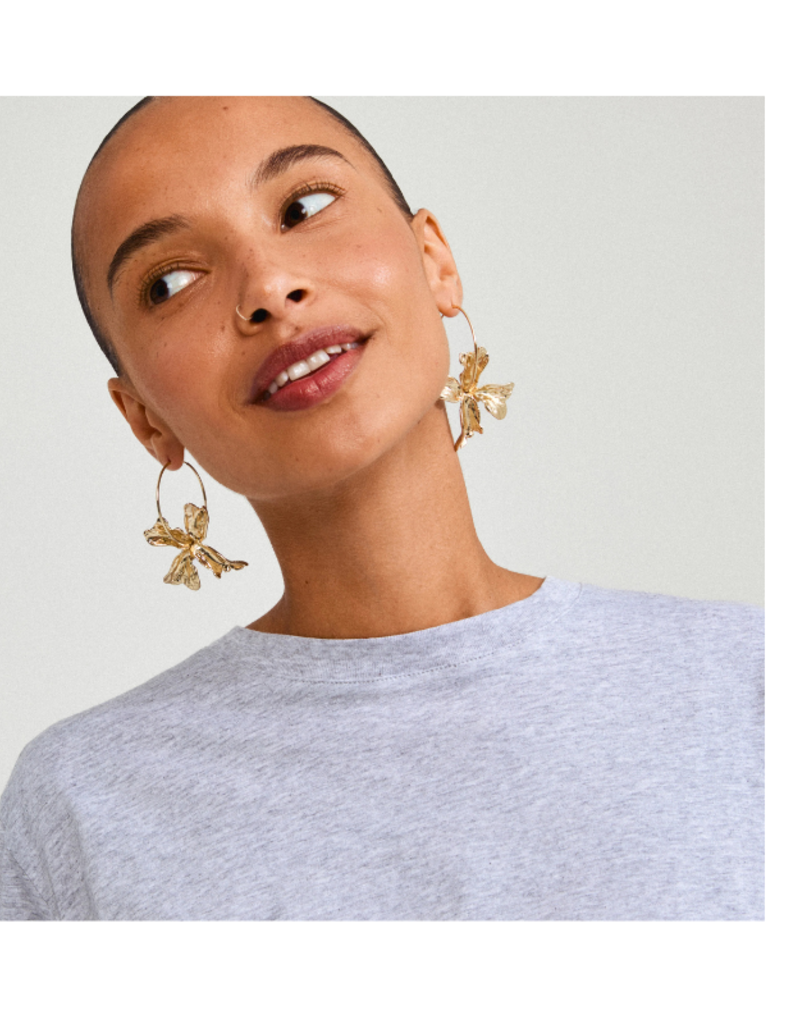 PILGRIM Dream Hoop Earrings in Gold by Pilgrim
