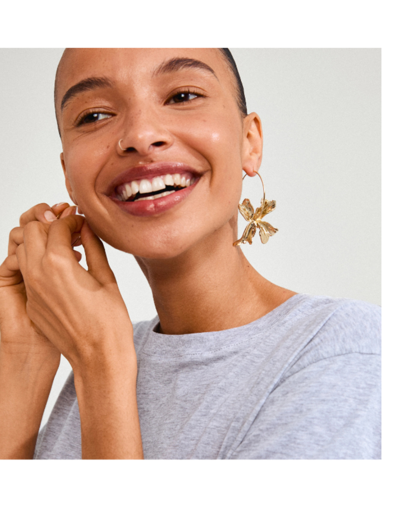 PILGRIM Dream Hoop Earrings in Gold by Pilgrim