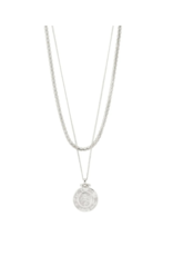 PILGRIM Nomad Coin Necklace in Silver by Pilgrim
