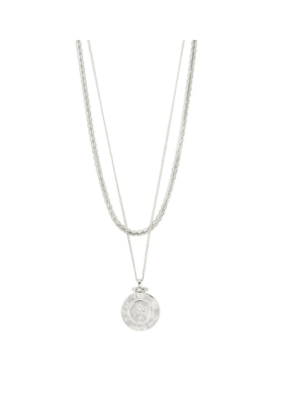 PILGRIM Nomad Coin Necklace in Silver by Pilgrim