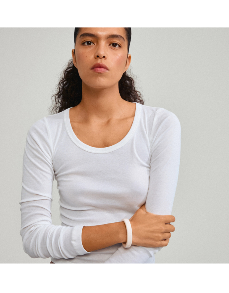 PILGRIM Eclipse Bangle in White Silver by Pilgrim