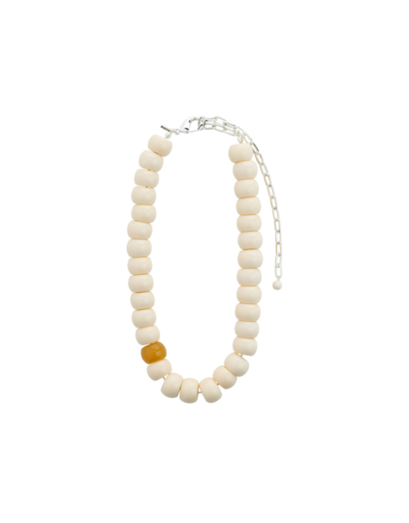PILGRIM Eclipse Necklace in White Silver by Pilgrim