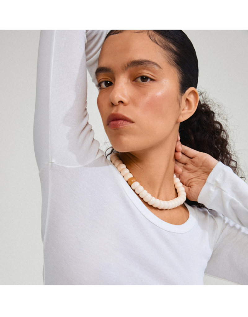 PILGRIM Eclipse Necklace in White Silver by Pilgrim
