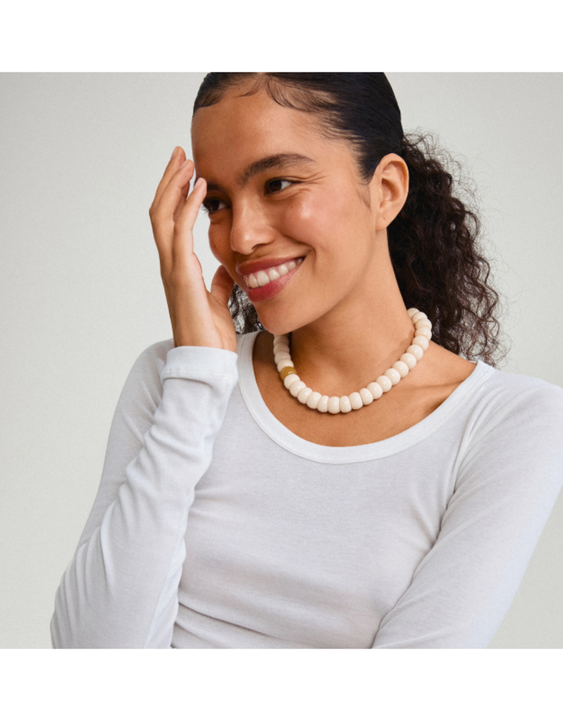 PILGRIM Eclipse Necklace in White Silver by Pilgrim