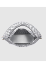Louenhide Gabby Mini Woven Crossbody in Silver by Louenhide