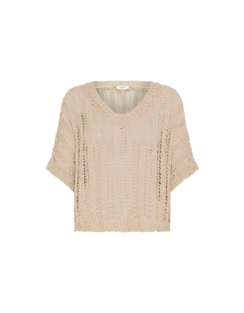 b.young Marax V-Neck Jumper in Humus by b.young